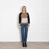 Weekend Max Mara Brown Black Sleeves Wool Jumper
