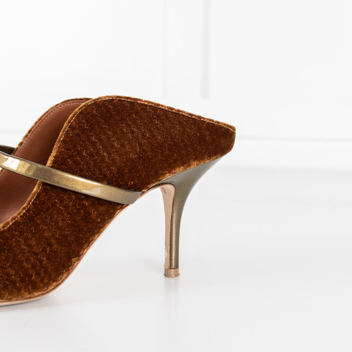 Malone Souliers Gold & Mustard Velvet Shoes