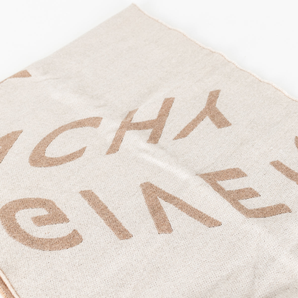 Givenchy  Chevron Printed Beige And Brown Scarf