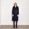 Tod's Navy Wool Military Coat