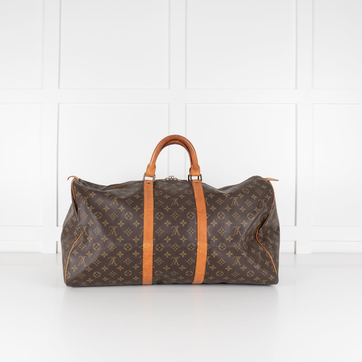 Louis Vuitton Monogram Keepall 55 Brown Bag