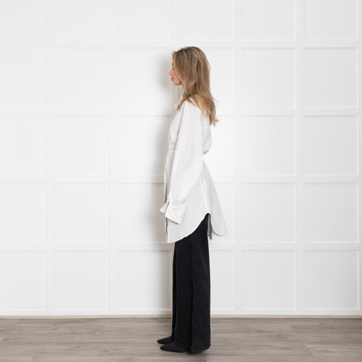 Ann Demeulemeester White Long  Oversized Shirt