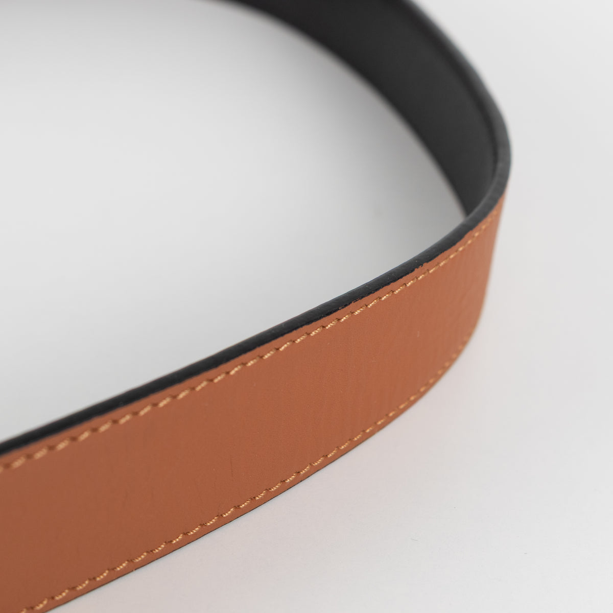 Loewe Tan  Leather Anagram Bombe Reversible Belt