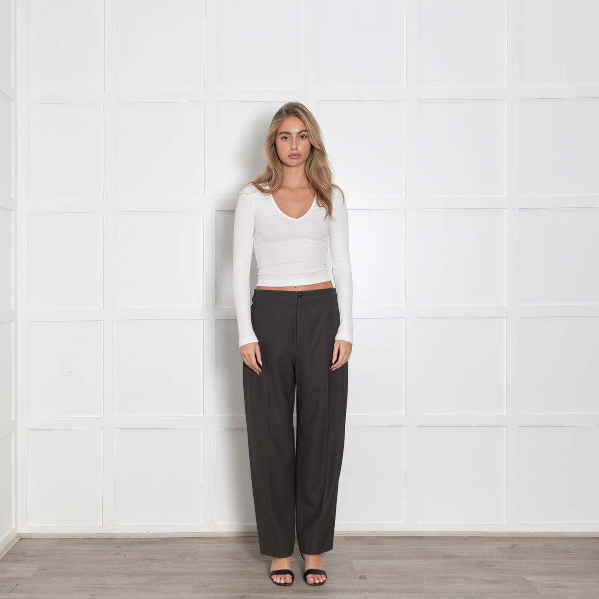 Soeur Dark Brown/Grey Trousers