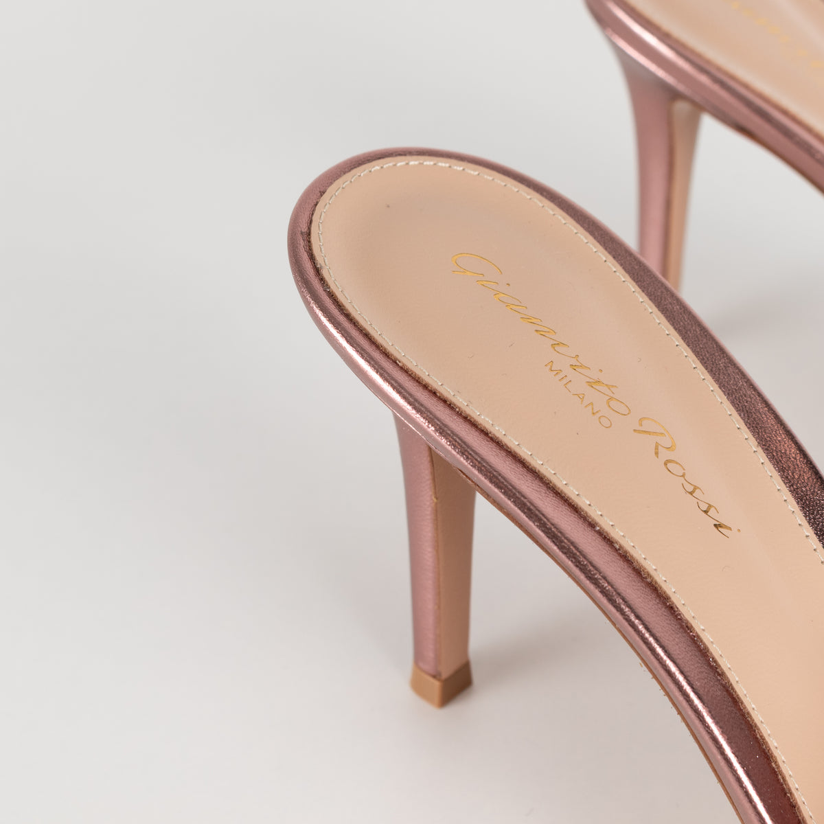Gianvito Rossi Rose Gold Bijoux Mule
