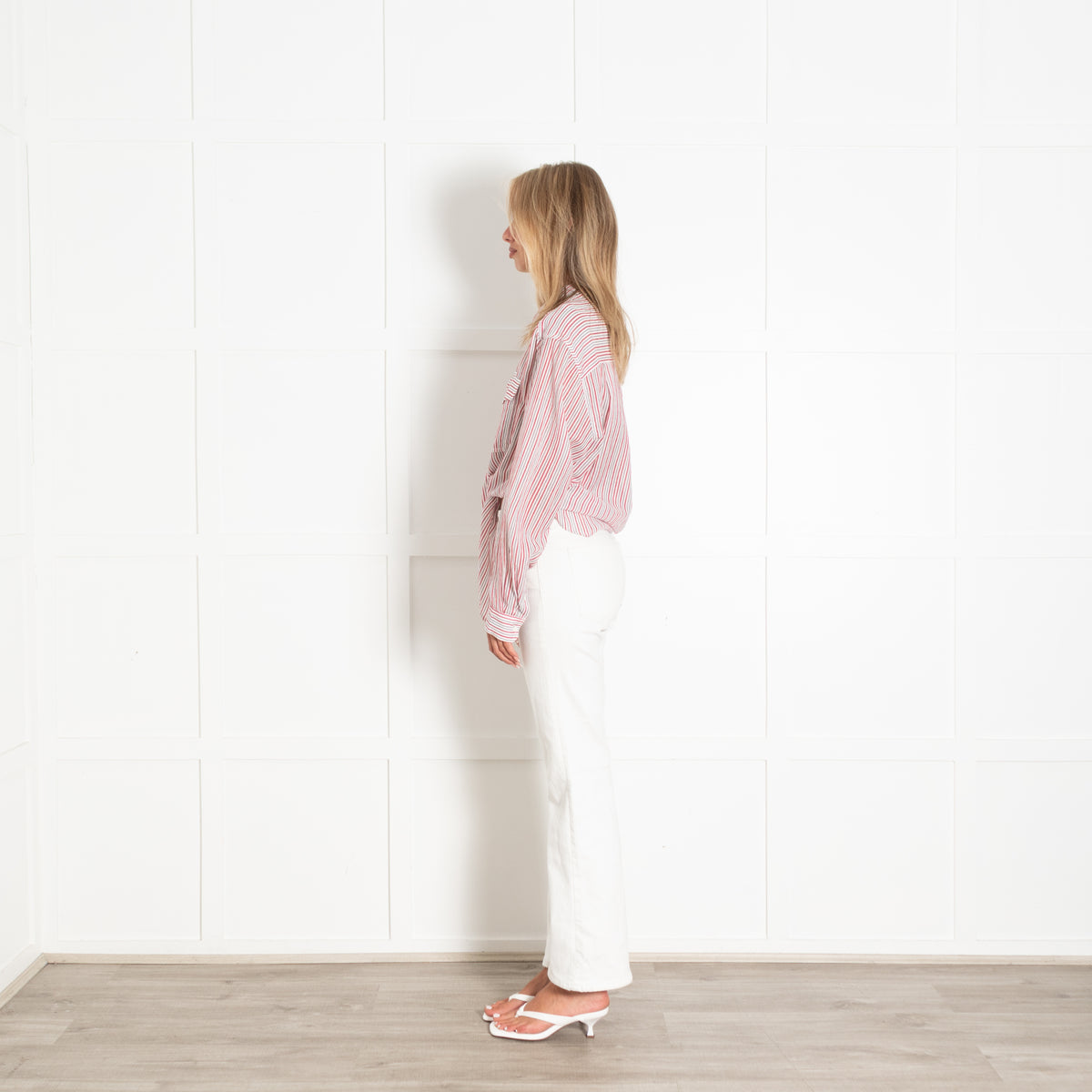 Isabel Marant Etoile White Red Blue Striped Cotton Shirt