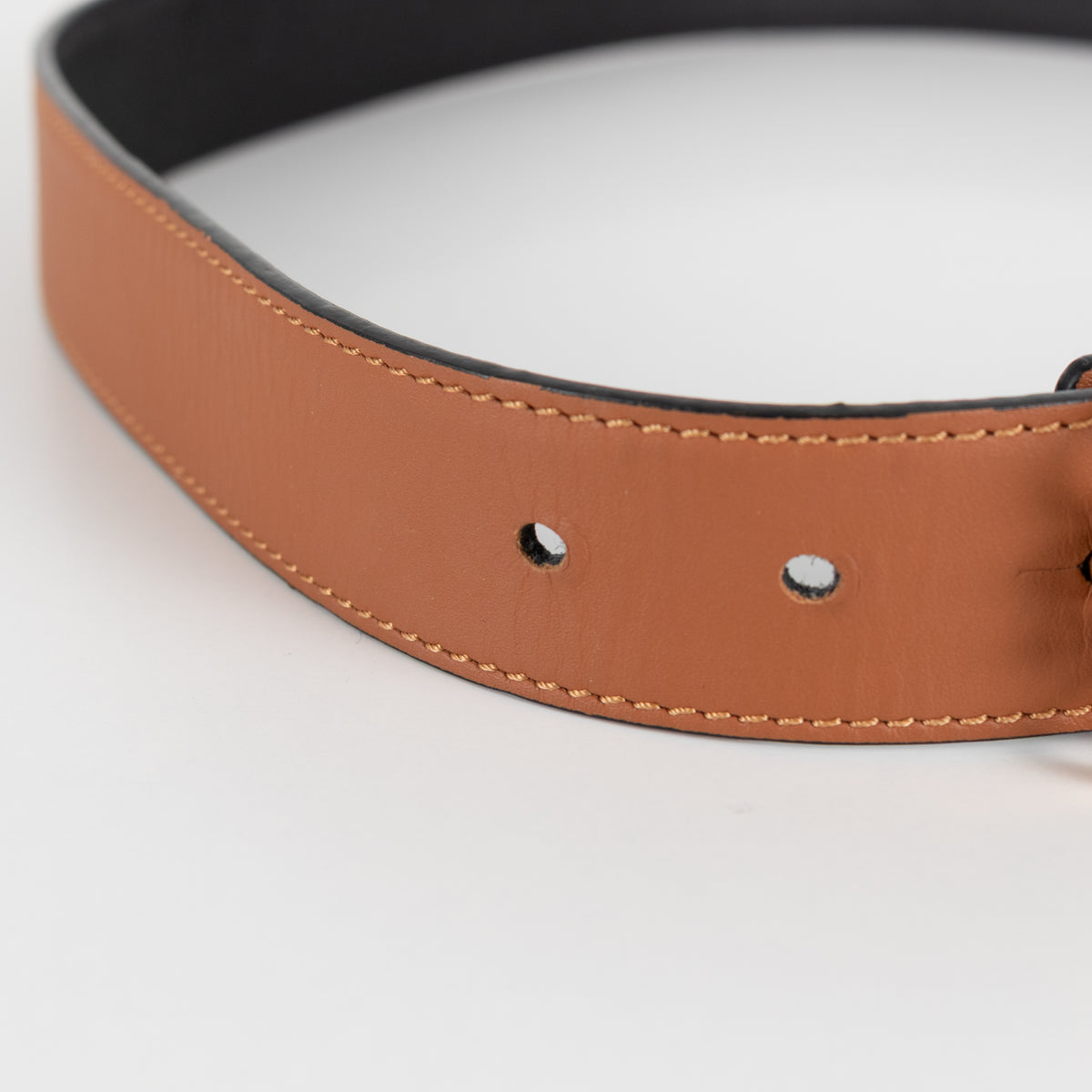 Loewe Tan  Leather Anagram Bombe Reversible Belt