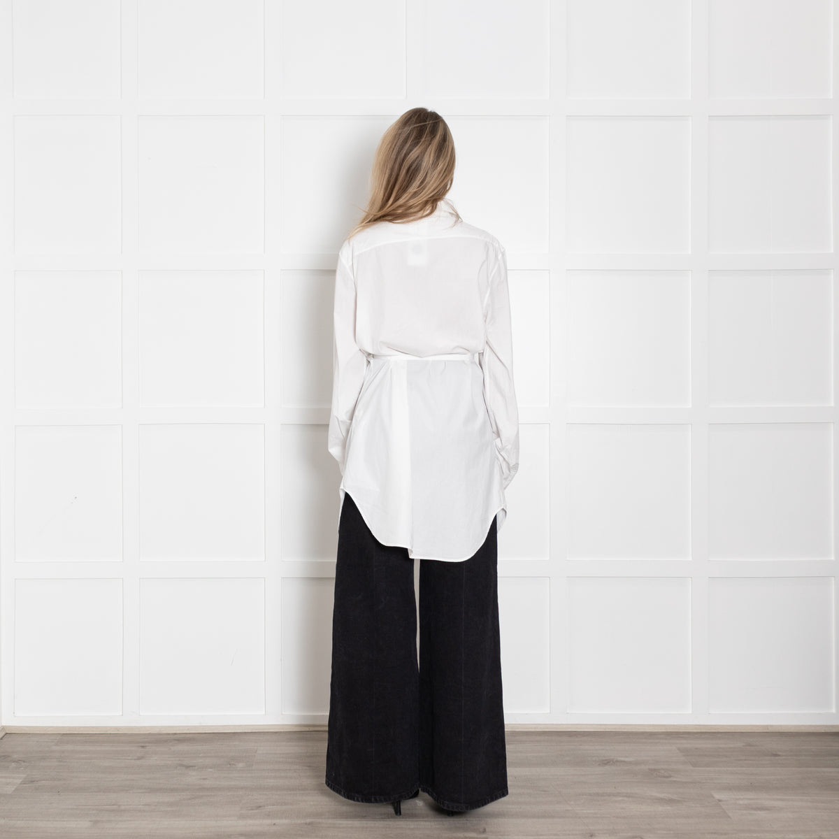 Ann Demeulemeester White Long  Oversized Shirt