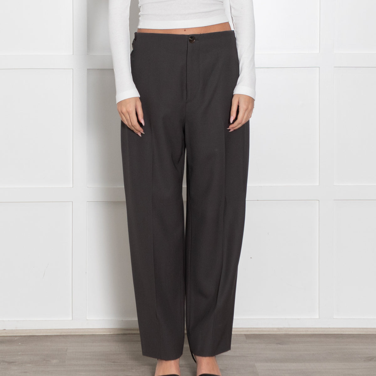 Soeur Dark Brown/Grey Trousers