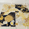 Christian Dior Black, Cream And Gold Silk Scarf