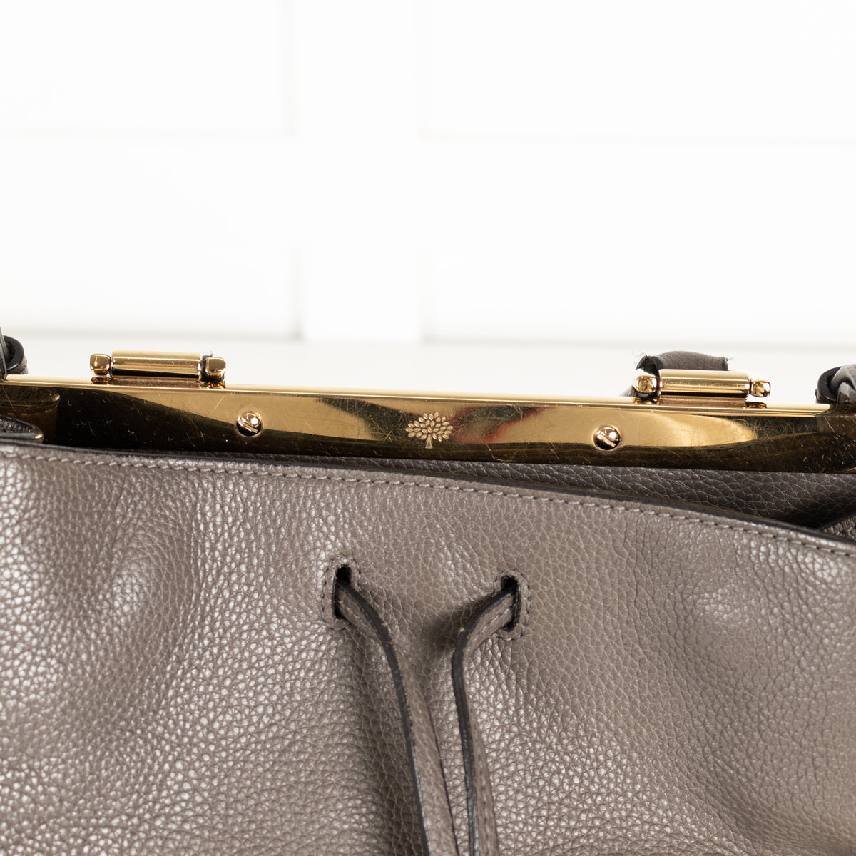 Mulberry Grey Kensington Calfskin Leather Bag