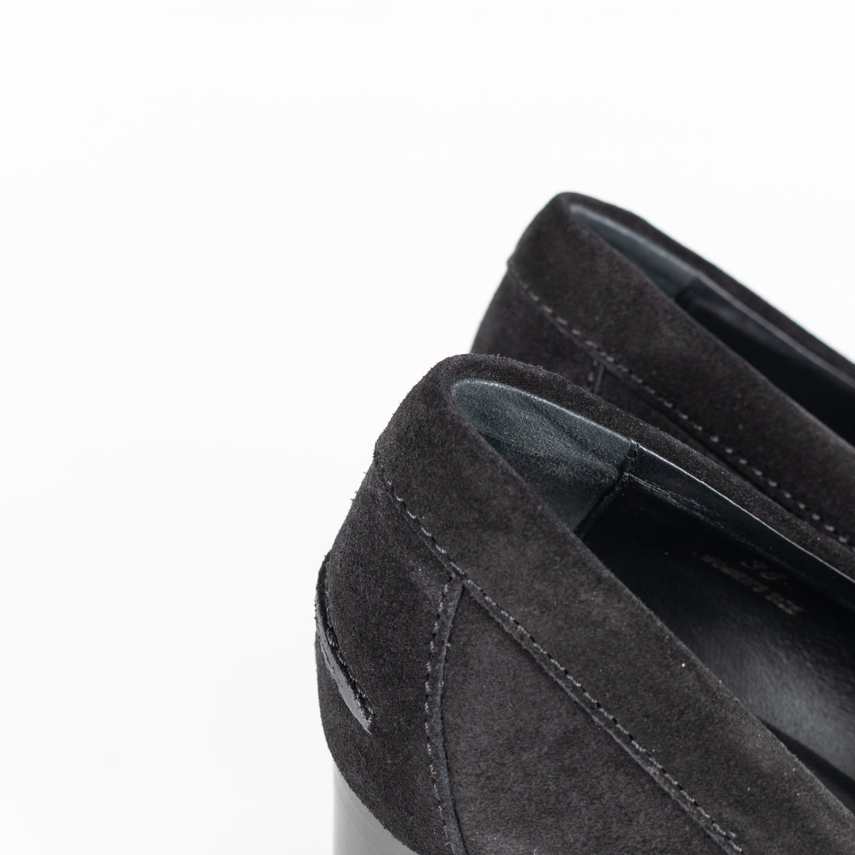 Tod's Black Suede Gomma Heeled Tasselled Loafer