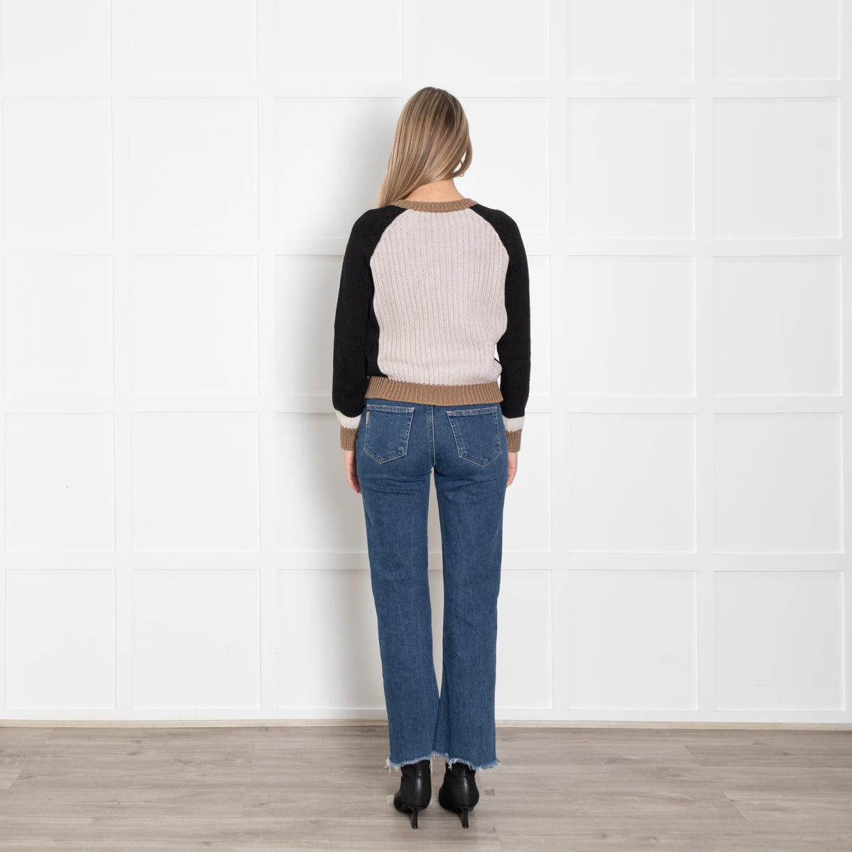 Weekend Max Mara Brown Black Sleeves Wool Jumper