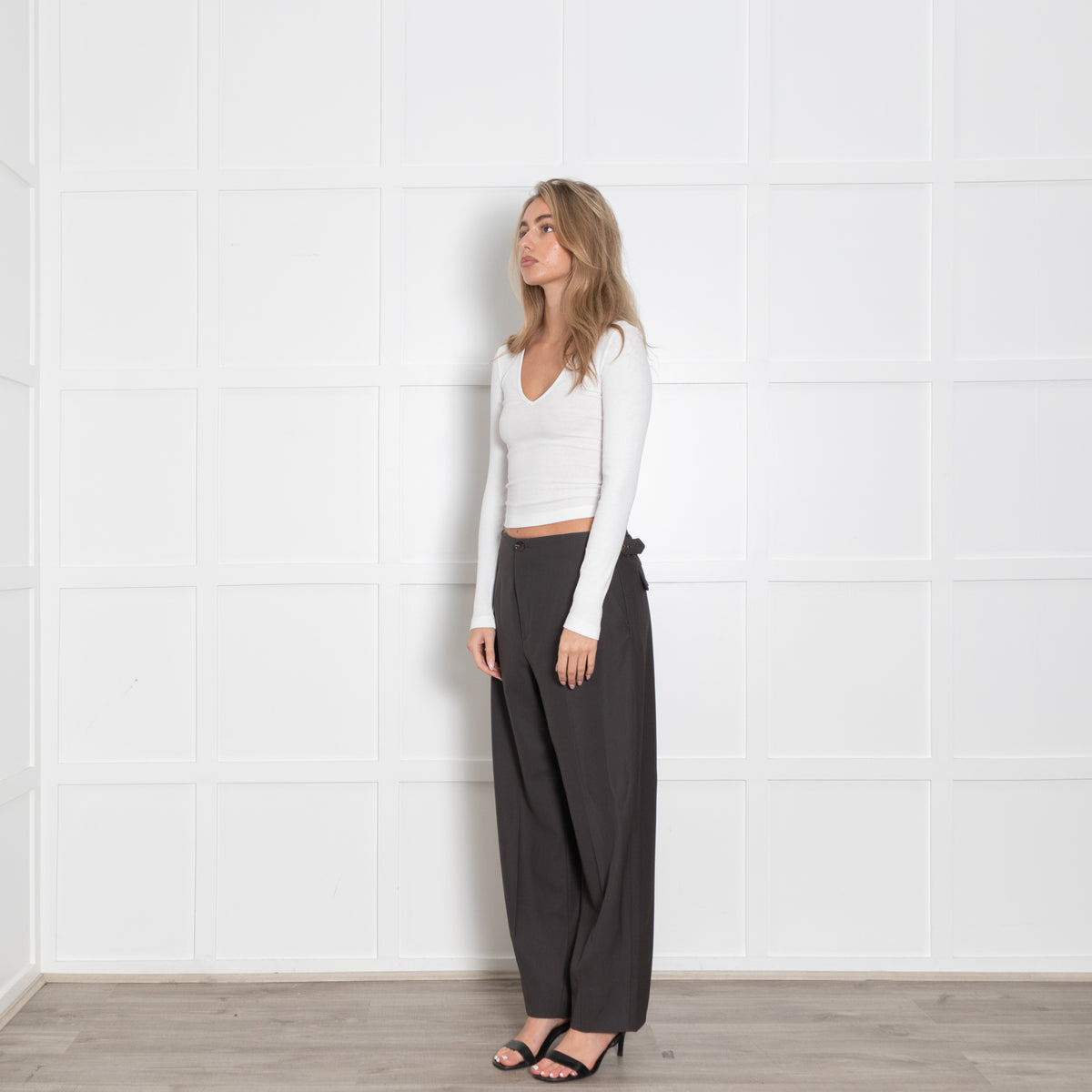 Soeur Dark Brown/Grey Trousers