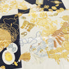 Christian Dior Black, Cream And Gold Silk Scarf