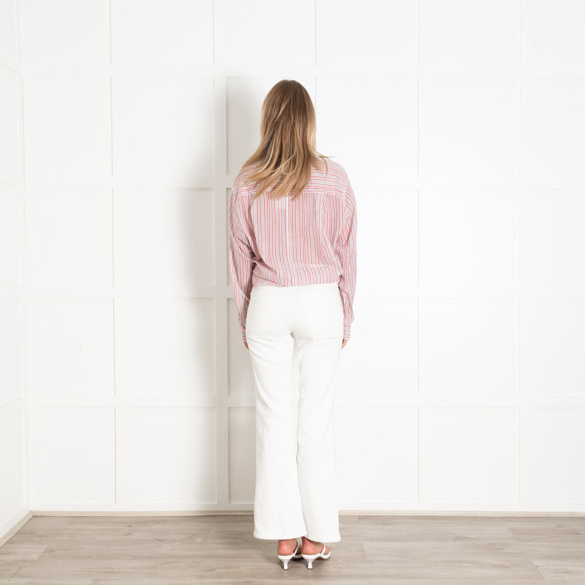 Isabel Marant Etoile White Red Blue Striped Cotton Shirt