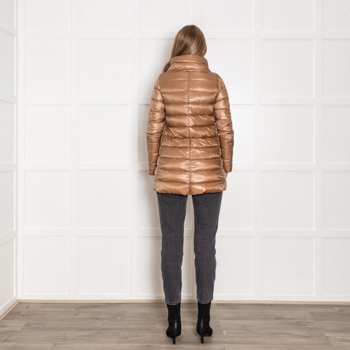 Herno Iconico Gold Brown Puffer Shell Jacket