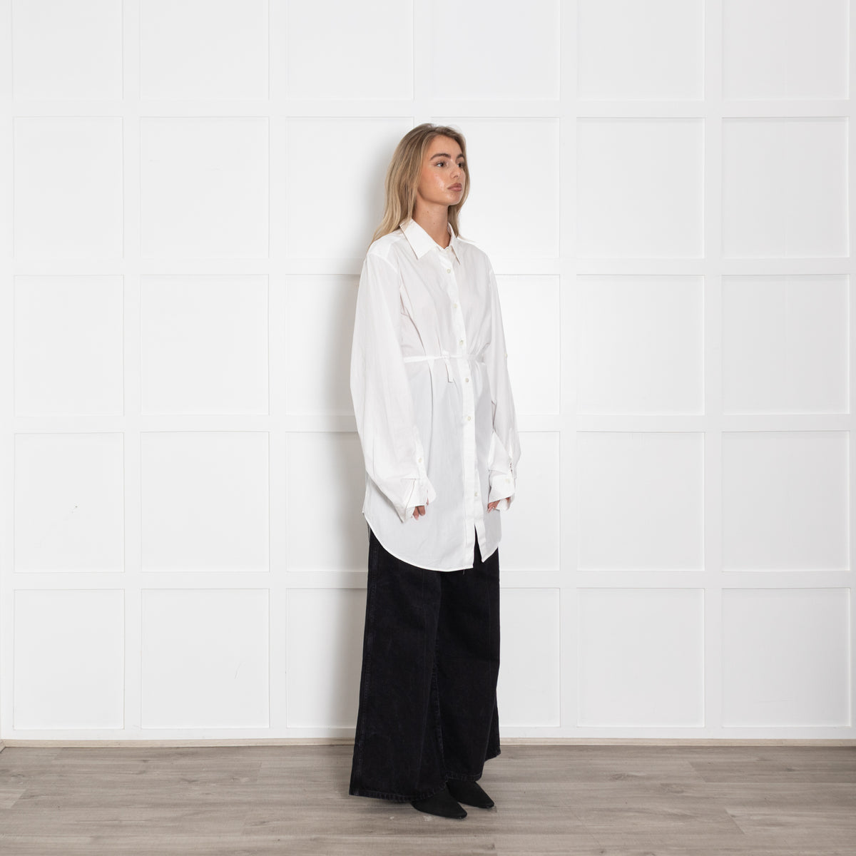 Ann Demeulemeester White Long  Oversized Shirt