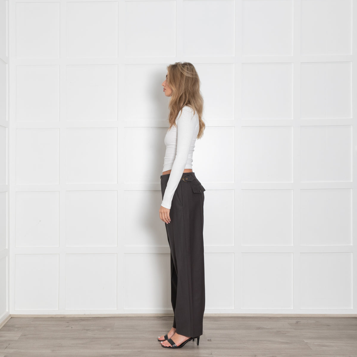 Soeur Dark Brown/Grey Trousers