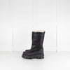 Prada Monolith Shearling Lined Leather Boots