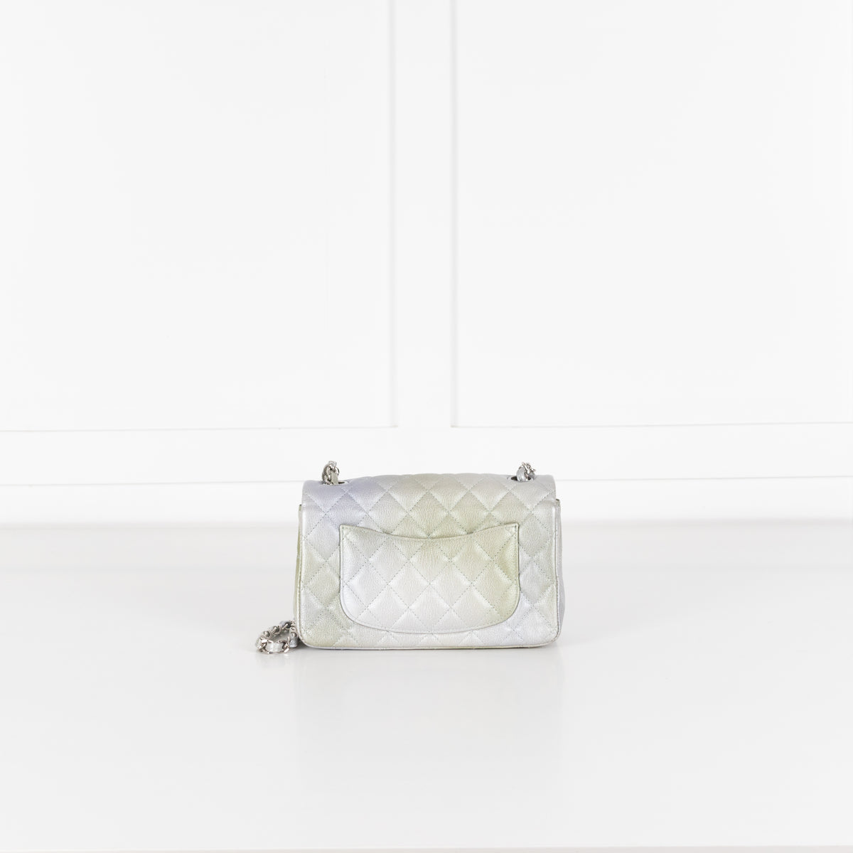 Chanel Green and Silver Limited Edition Mini Flap