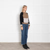 Weekend Max Mara Brown Black Sleeves Wool Jumper