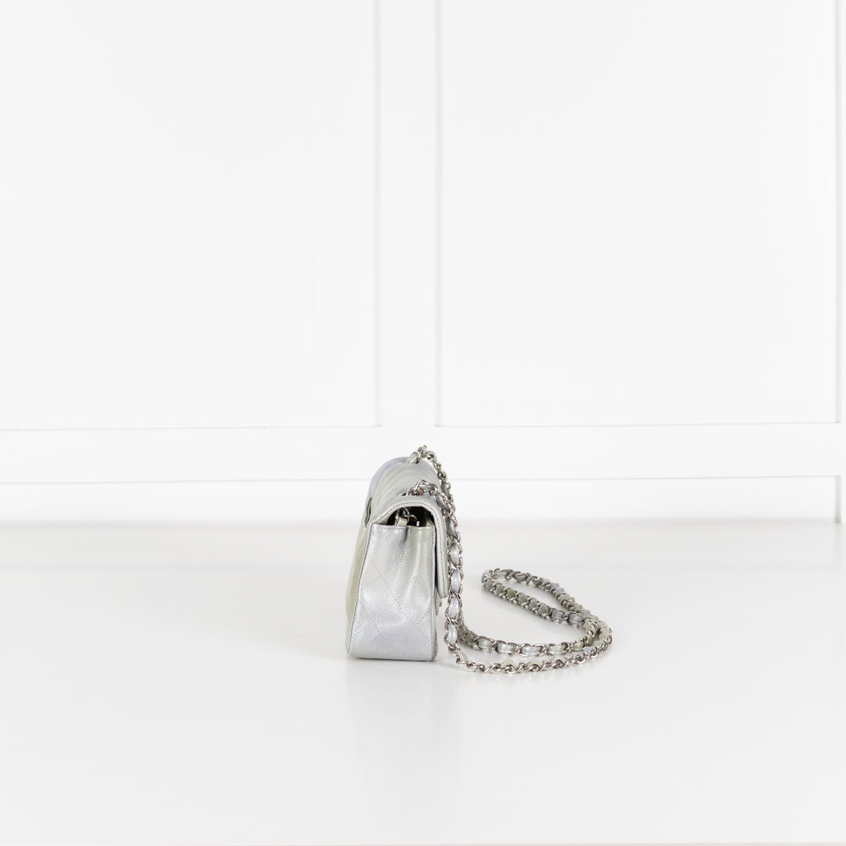 Chanel Green and Silver Limited Edition Mini Flap