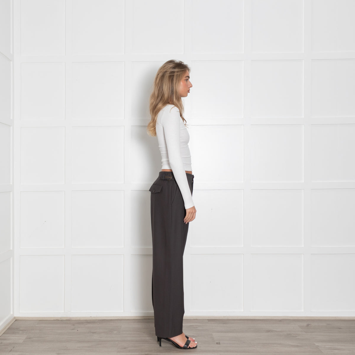 Soeur Dark Brown/Grey Trousers