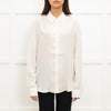 Equipment Cream Silk Scallop Bib Shirt