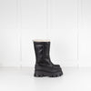 Prada Monolith Shearling Lined Leather Boots