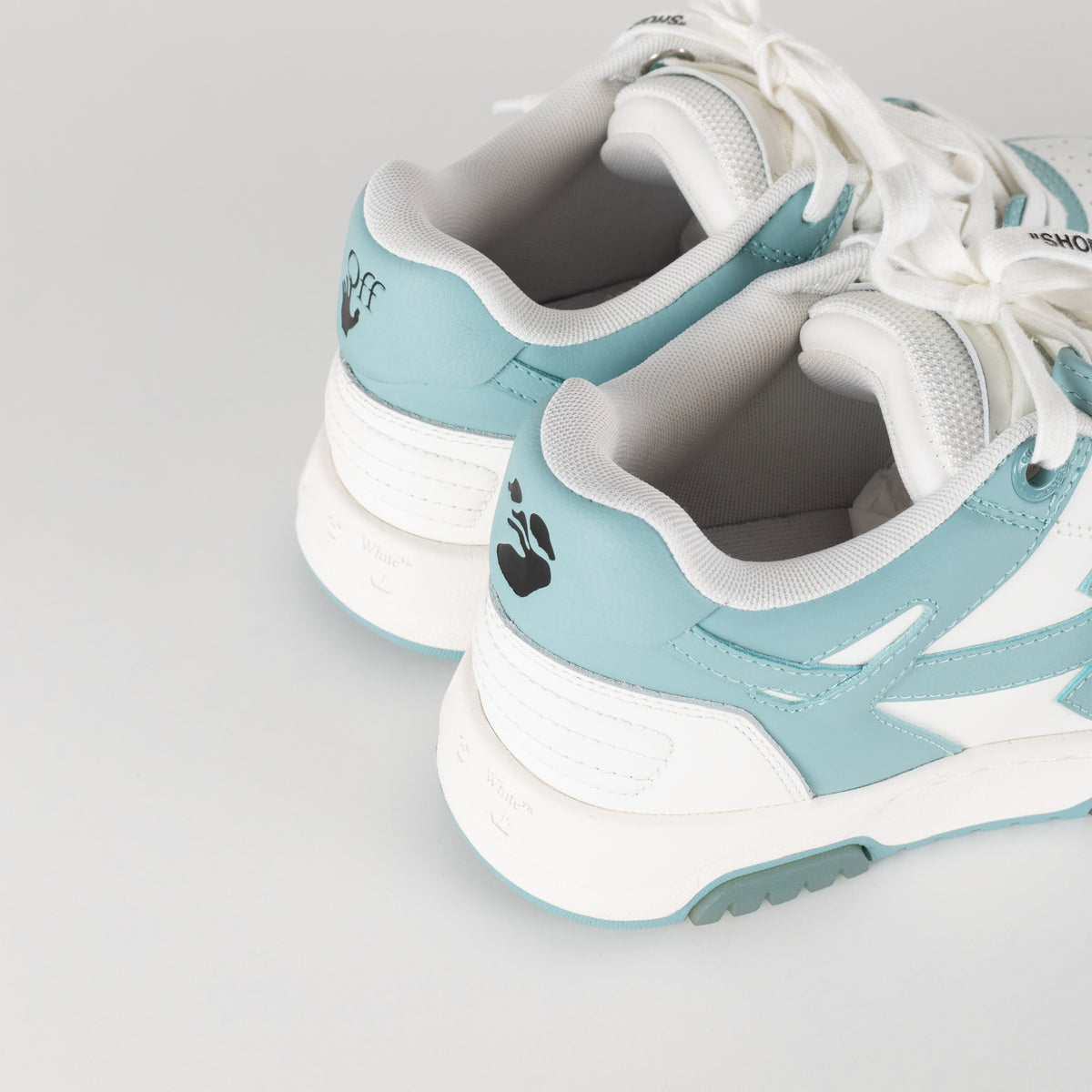 Off White Teal Out Of Office Sartorial Stitiching Trainers