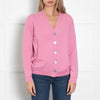 Queene & Belle Pink Multi Butterfly Back Cashmere Cardigan