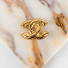 Chanel Gold Quilt Effect CC Brooch