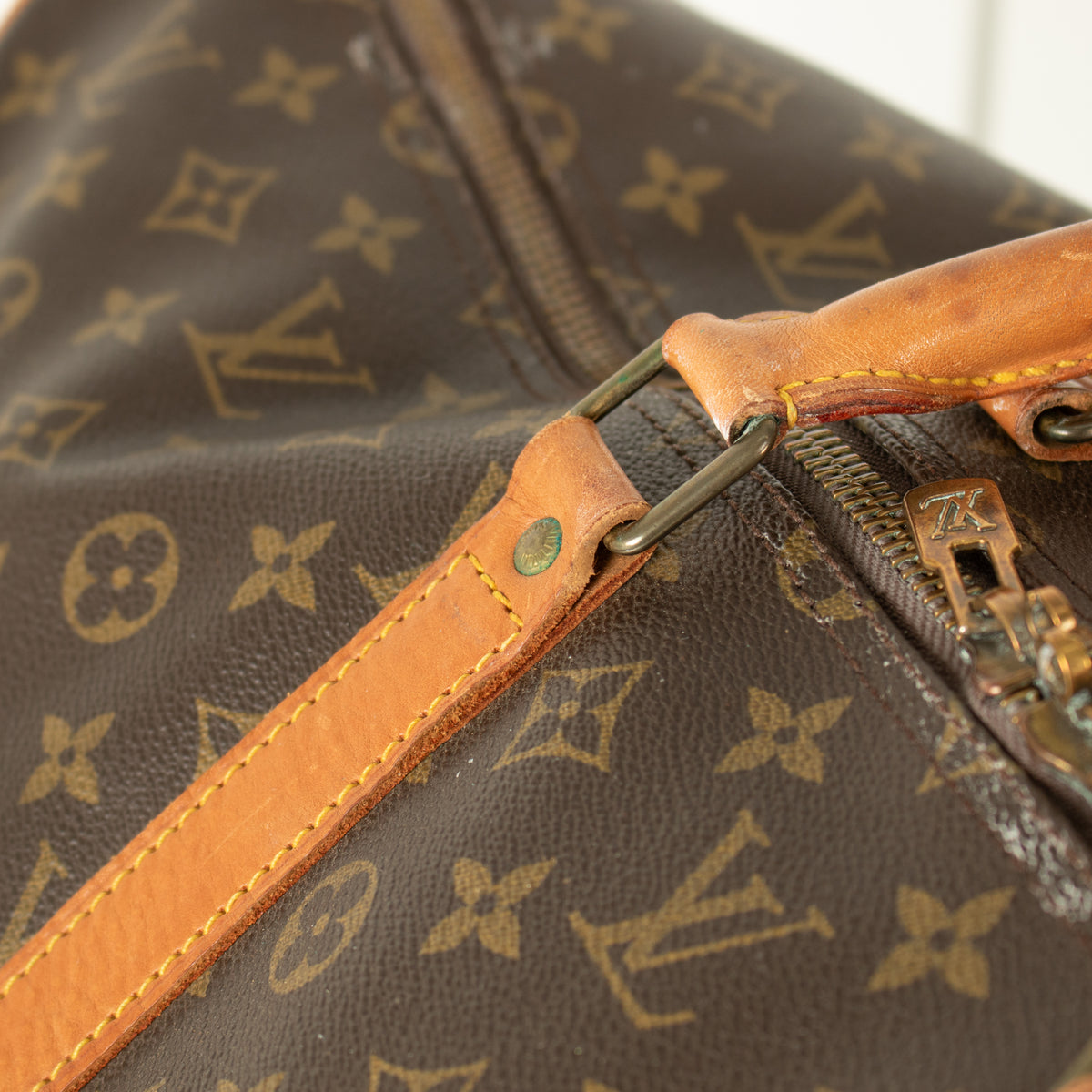 Louis Vuitton Monogram Keepall 55 Brown Bag