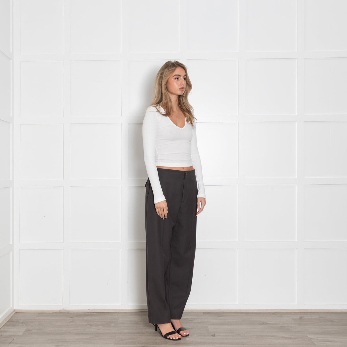 Soeur Dark Brown/Grey Trousers