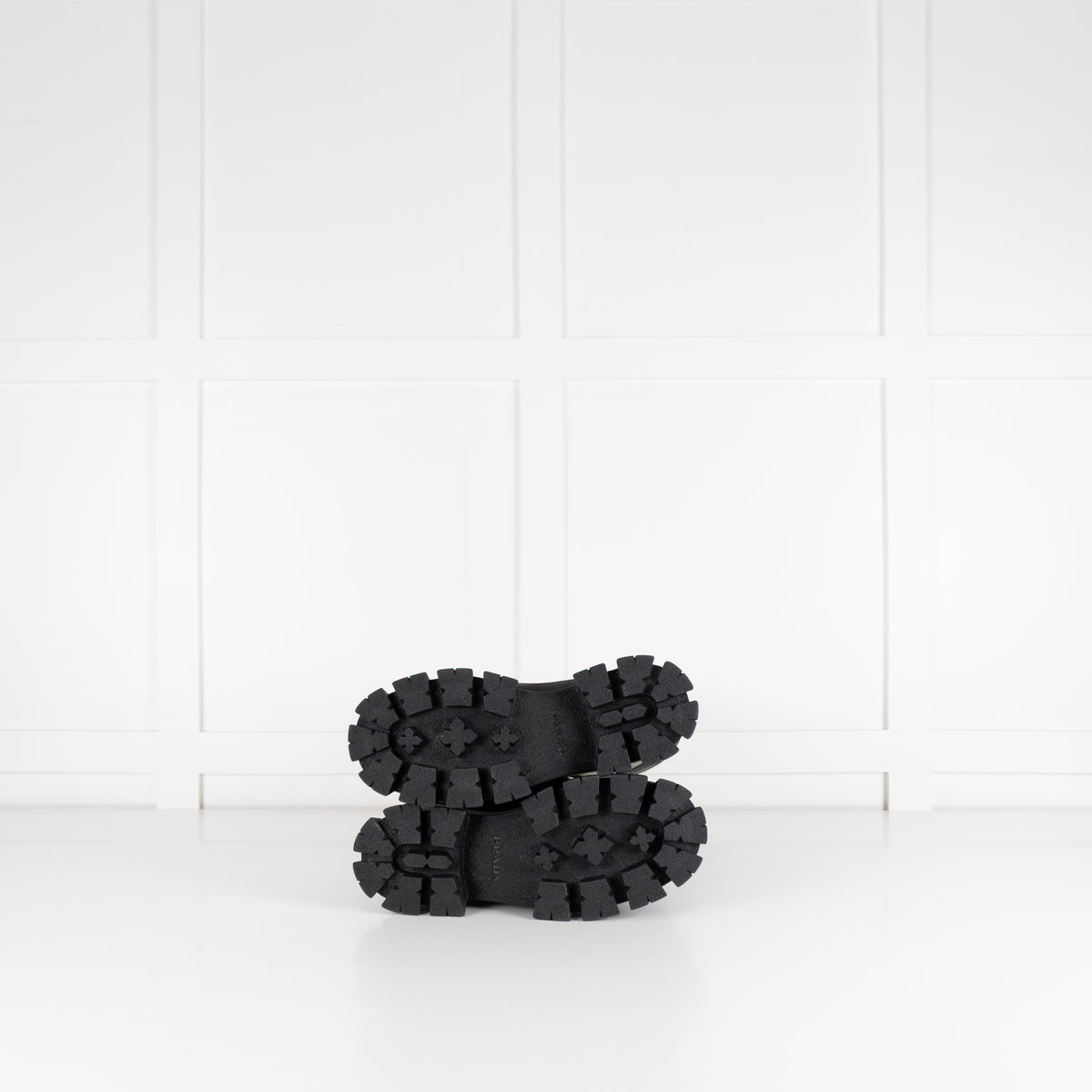 Prada Monolith Shearling Lined Leather Boots