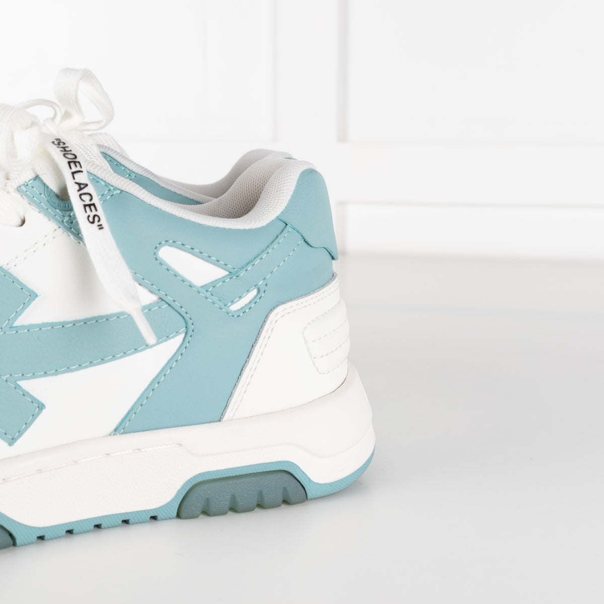 Off White Teal Out Of Office Sartorial Stitiching Trainers