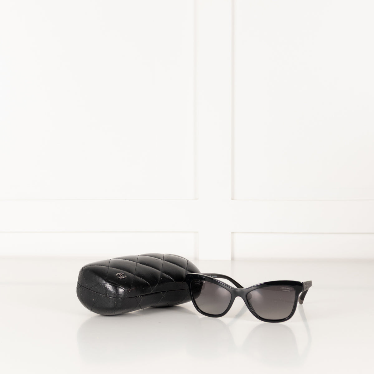 Chanel Black Sunglasses With 'Quilted' Arms