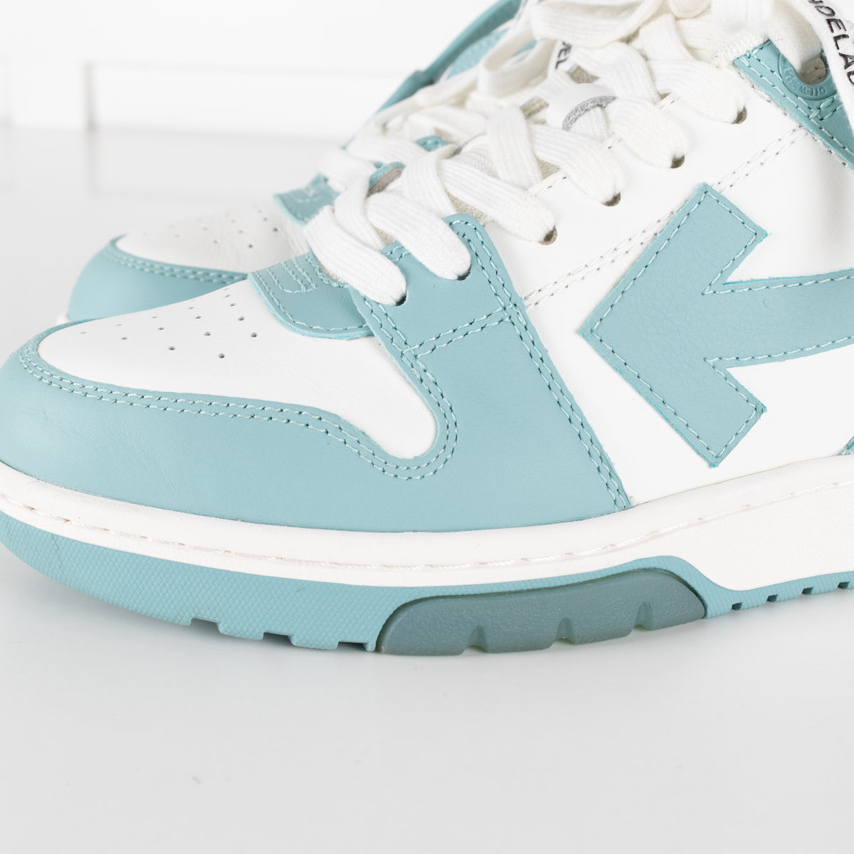 Off White Teal Out Of Office Sartorial Stitiching Trainers