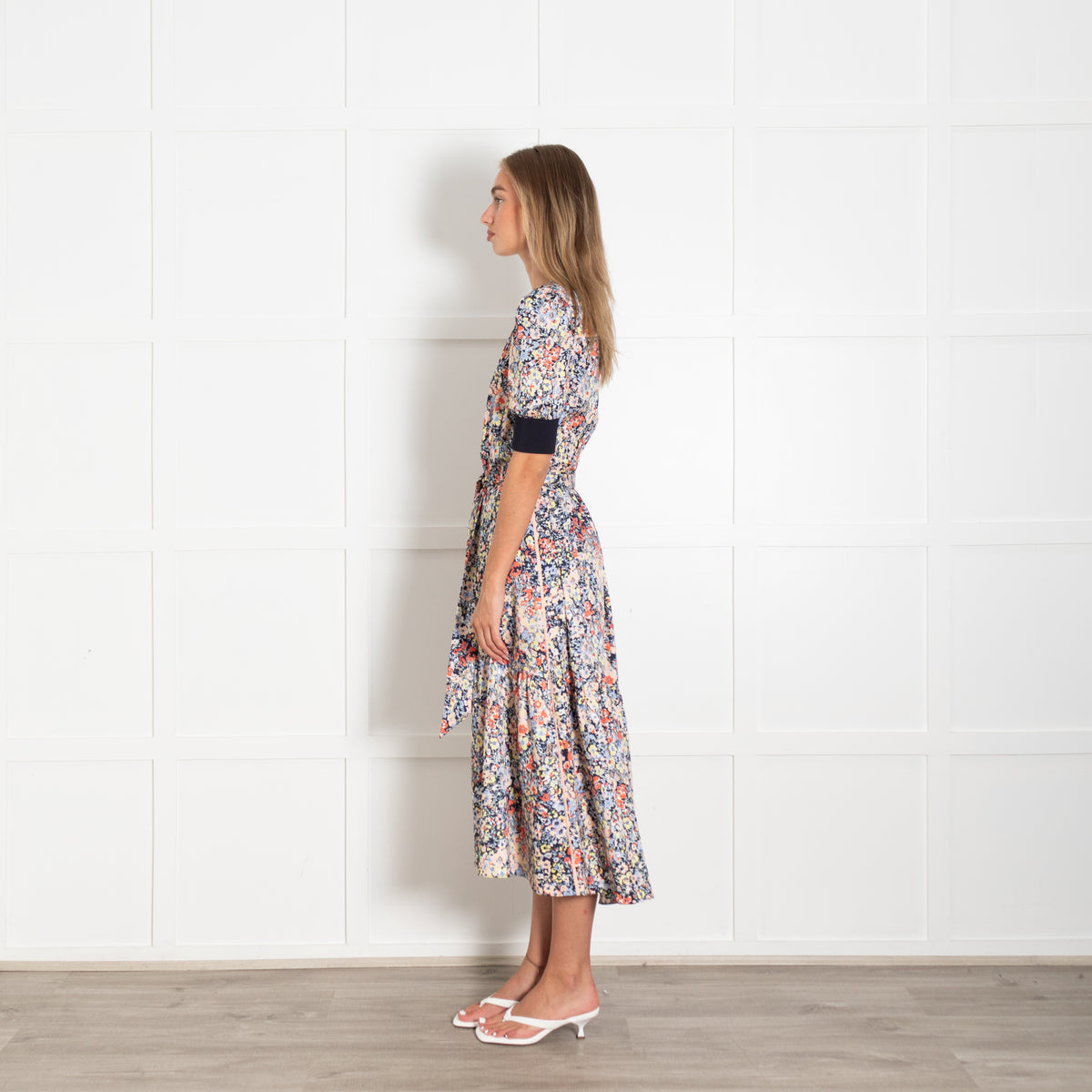Me+Em Multicoloured Floral Dress with Belt