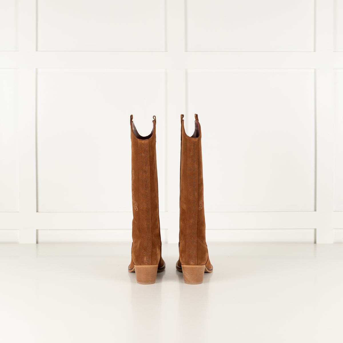 Welligoggs Tan Suede Beth Cowboy Boots