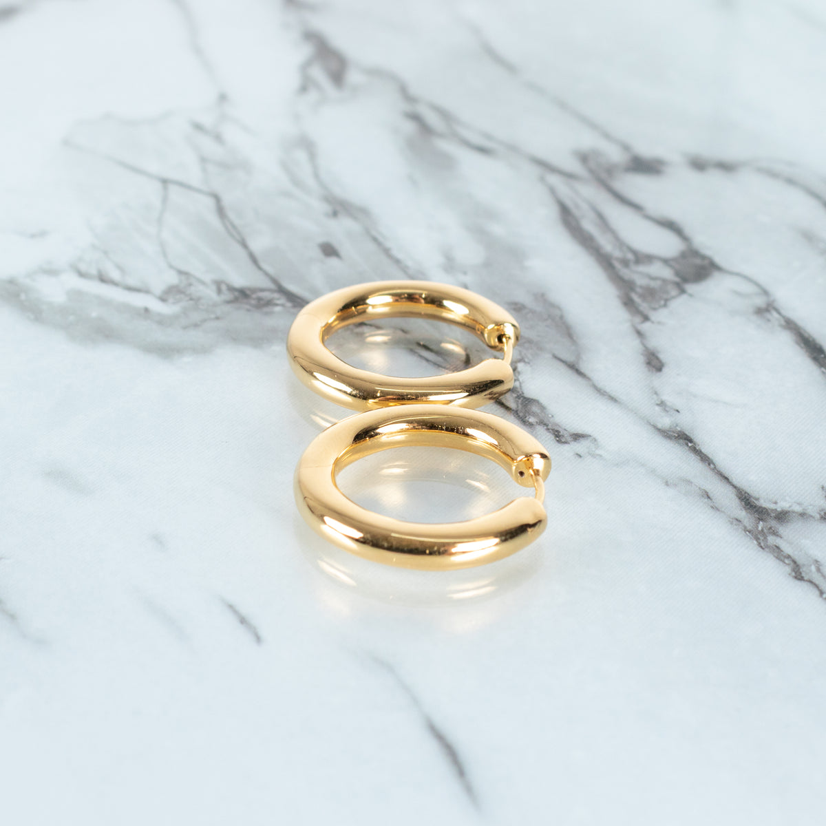 Monica Vinader Gold Tone Chunky Hoop Earrings