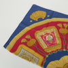 Hermes Poste Et Cavalerie Silk Blue And Gold Scarf