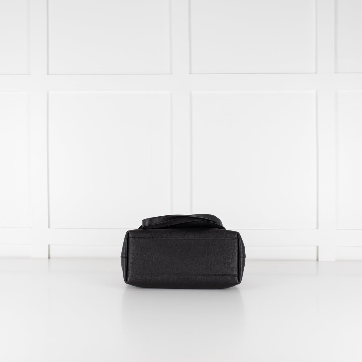 The Row Black Grained Leather Hunting Bag