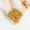 Chanel Gold Plated CC Square Brooch