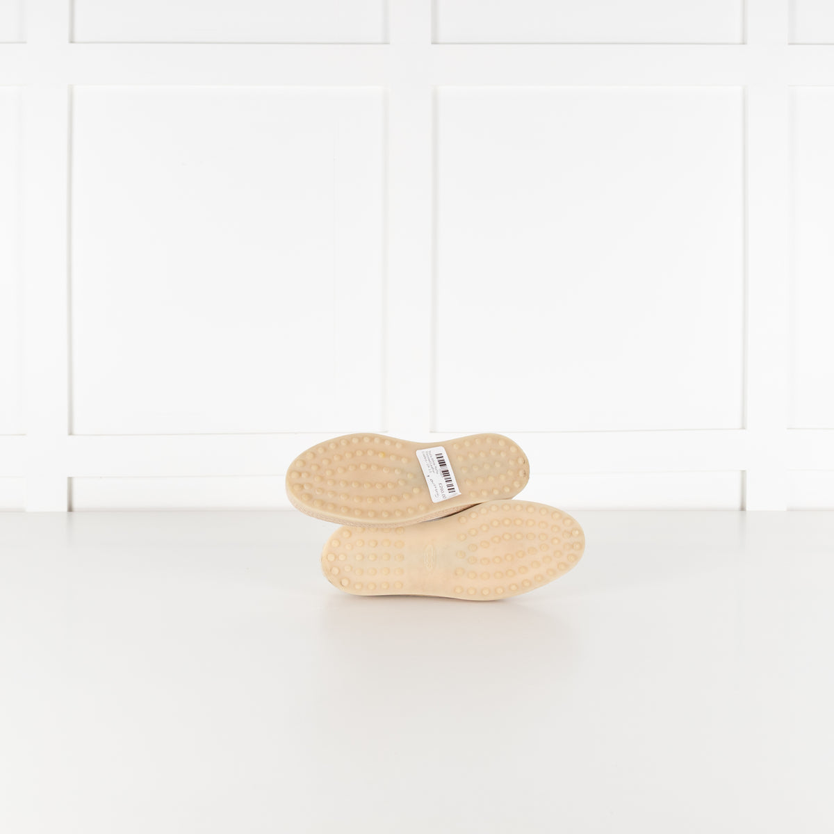 Tod's White Raffia Trimmed Leather Loafers