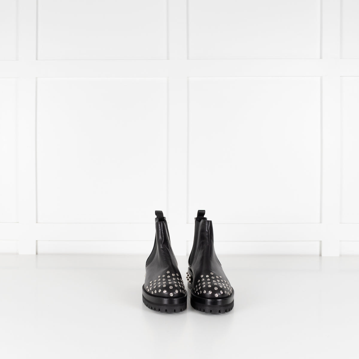 Alexander McQueen Black Goya Studded Chelsea Boots