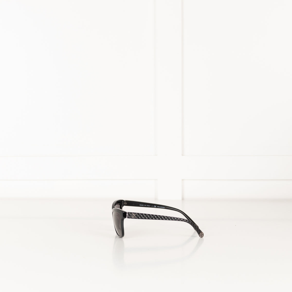 Chanel Black Sunglasses With 'Quilted' Arms