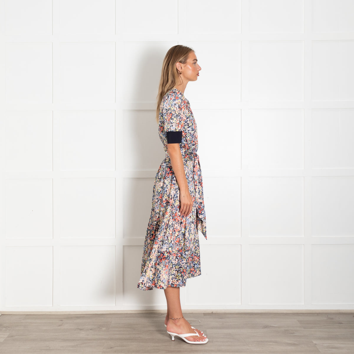 Me+Em Multicoloured Floral Dress with Belt