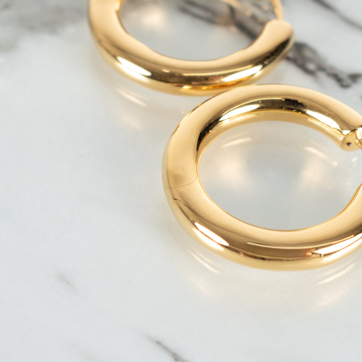 Monica Vinader Gold Tone Chunky Hoop Earrings